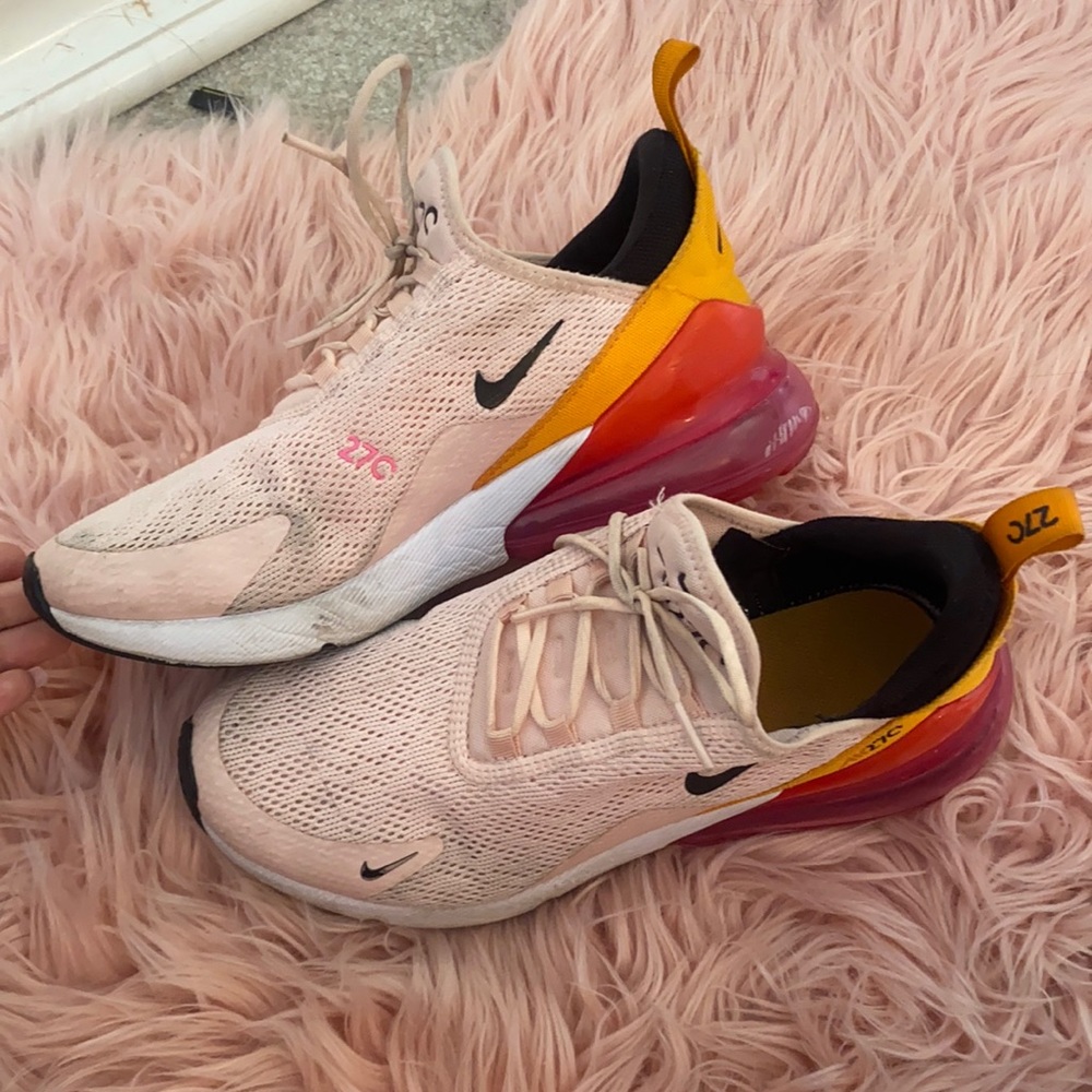 Pink, samon, and orange air max 27c